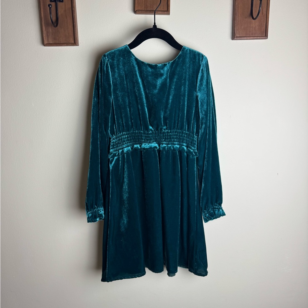 JCrew Forest Green Velvet Dress - Picture 6 of 6
